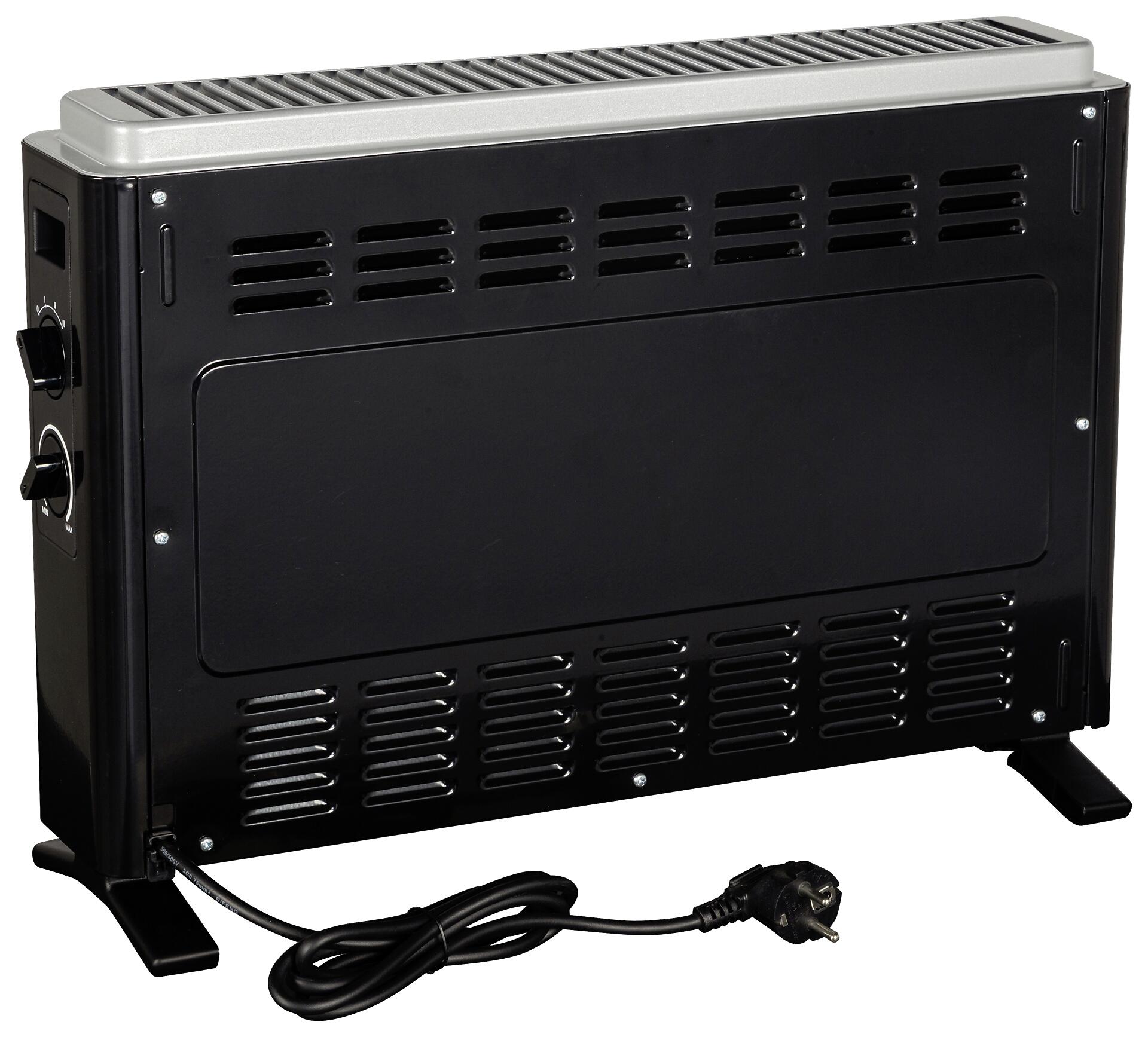 Konvektor Heizung NDK20-21A schwarz Metall B/H/T: ca. 53x38x17 cm ca. 2000 W