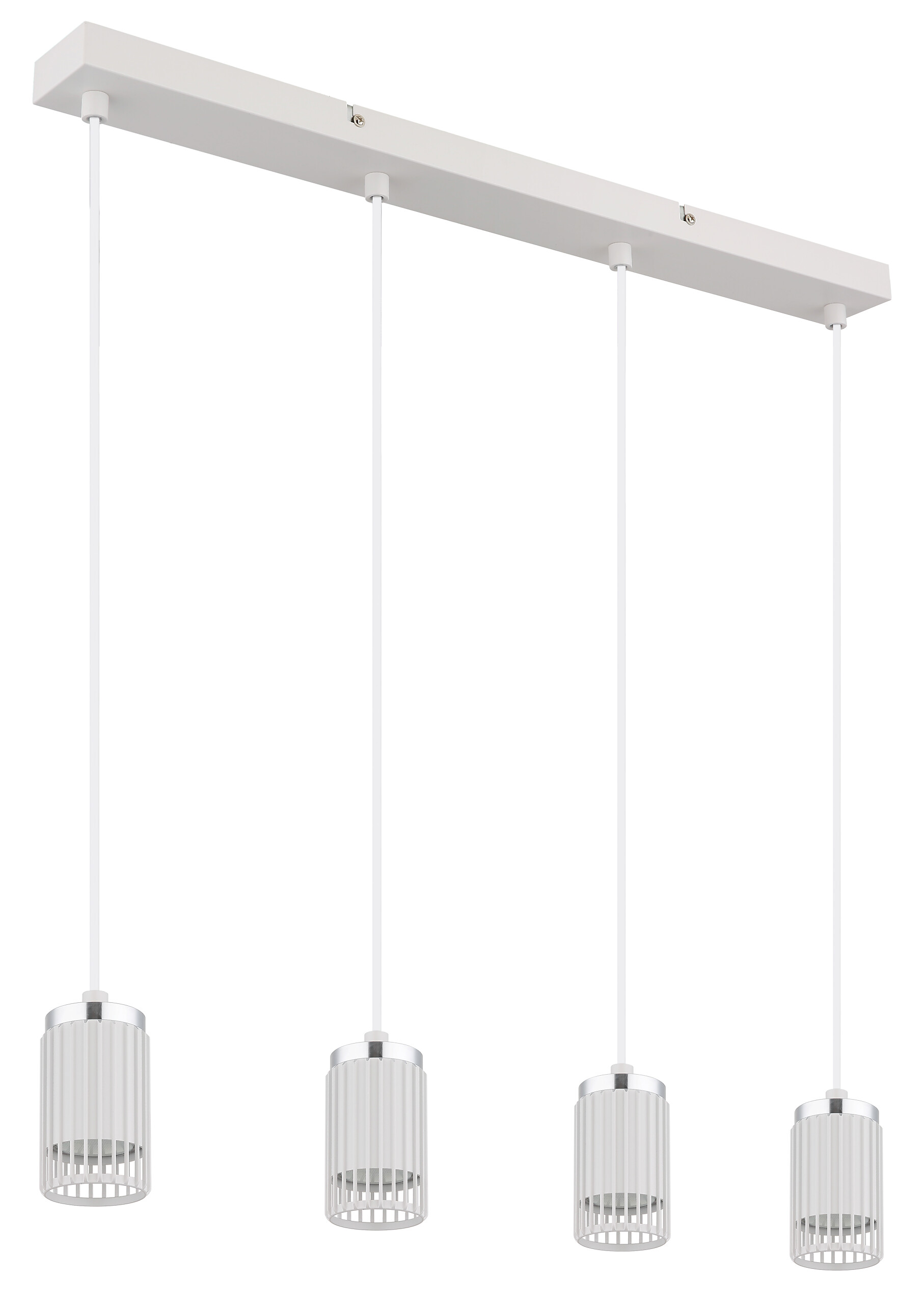 GLOBO Pendelleuchte weiß Aluminium Metall B/H/T/L: ca. 6x115,5x60x60 cm GU10 4 Brennstellen