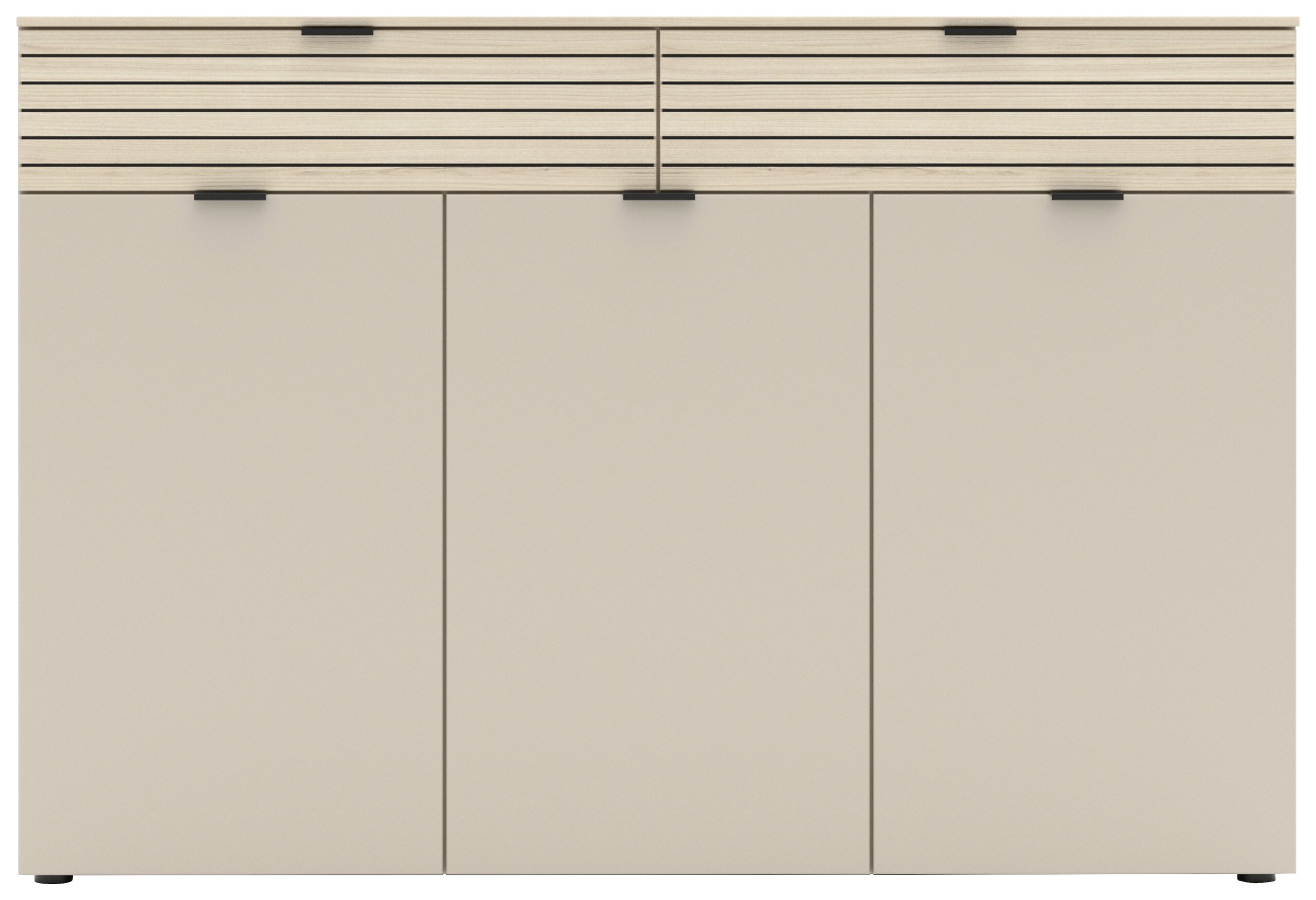 Schuhschrank Ina Kaschmirgrau Eiche Natura Nachbildung B/H/T: ca. 150x102x38 cm