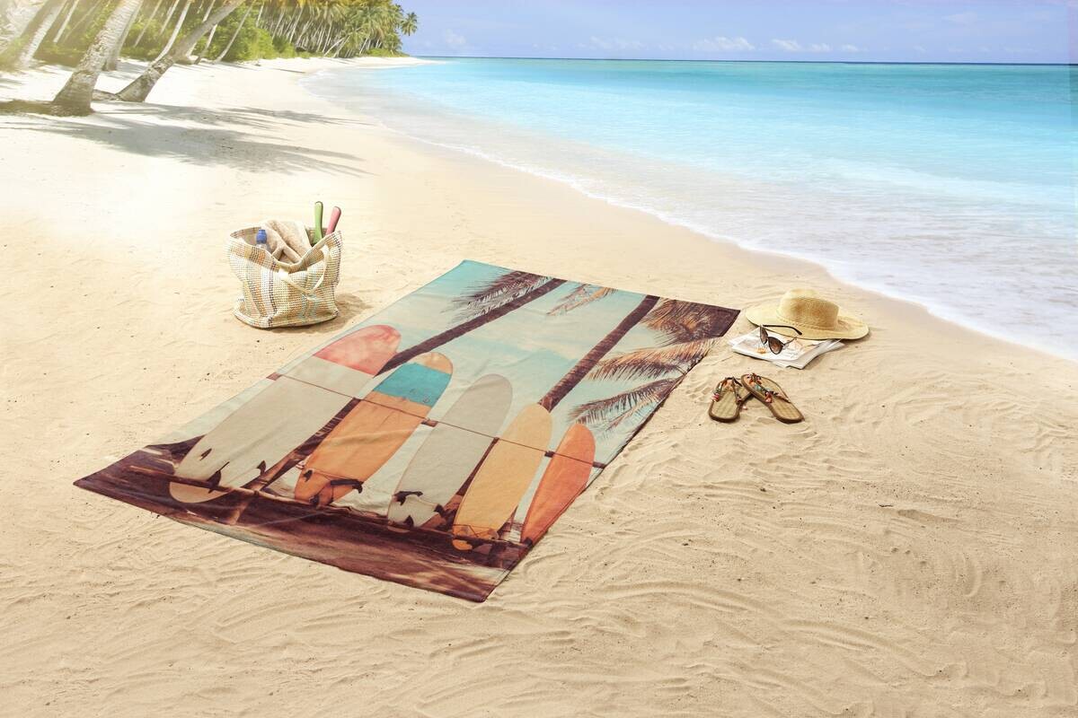Good Morning Strandtuch Vintage Surf Multi Polyester B/L: ca. 100x180 cm