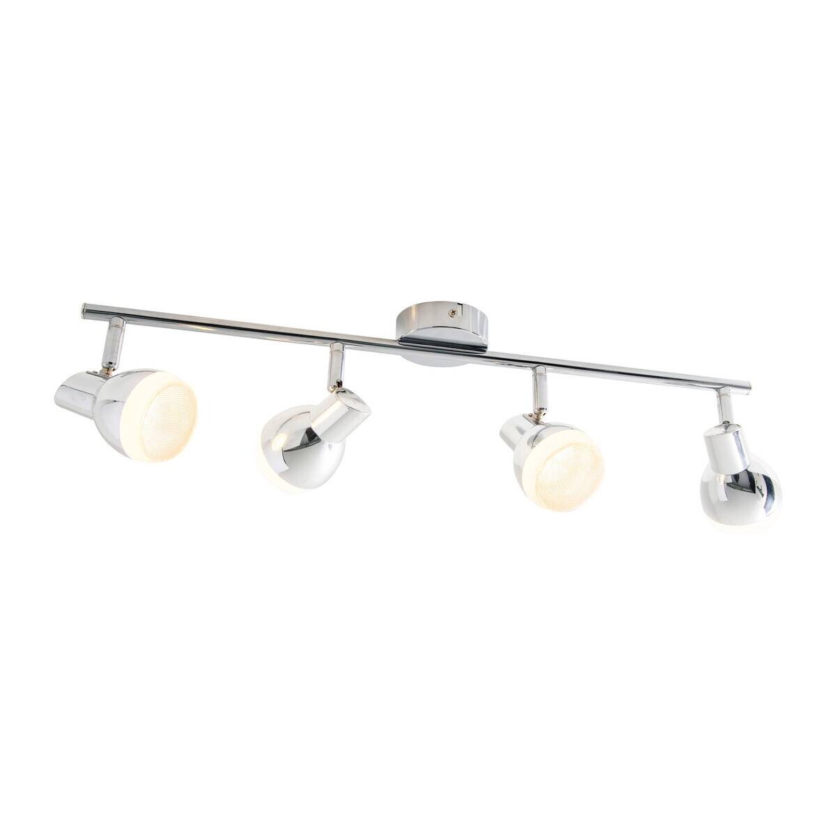 Näve Leuchten Deckenleuchte 1165242 Chrom Kunststoff Metall B/H/T: ca. 8x13x58 cm 4 Brennstellen