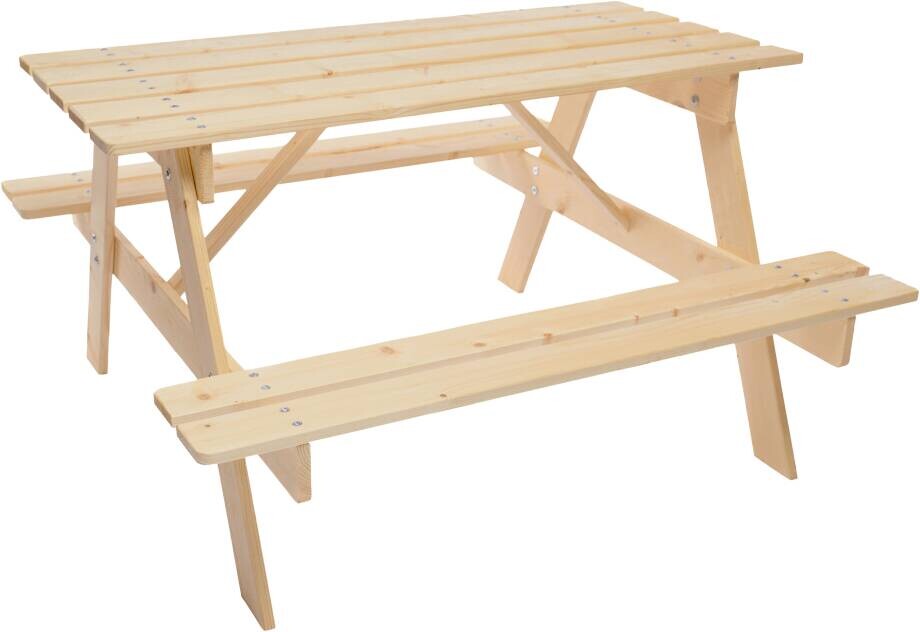 Timbela Kindersitzgarnitur M018 natur Holz B/H/L: ca. 90x50x90 cm