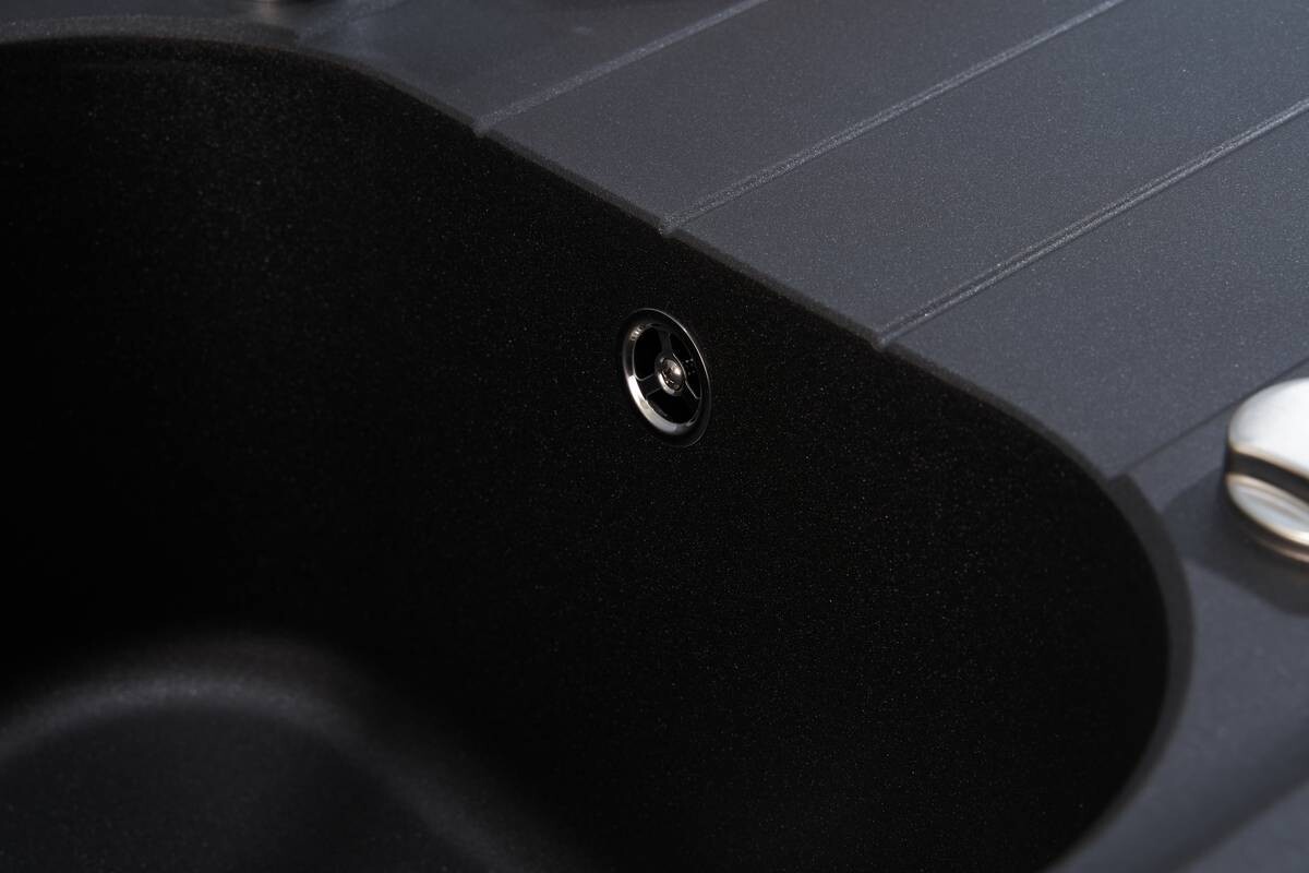 Respekta Einbauspüle Orlando 100 x 50 S schwarz Granitverbundmaterial B/H/T: ca. 100x22,5x50 cm