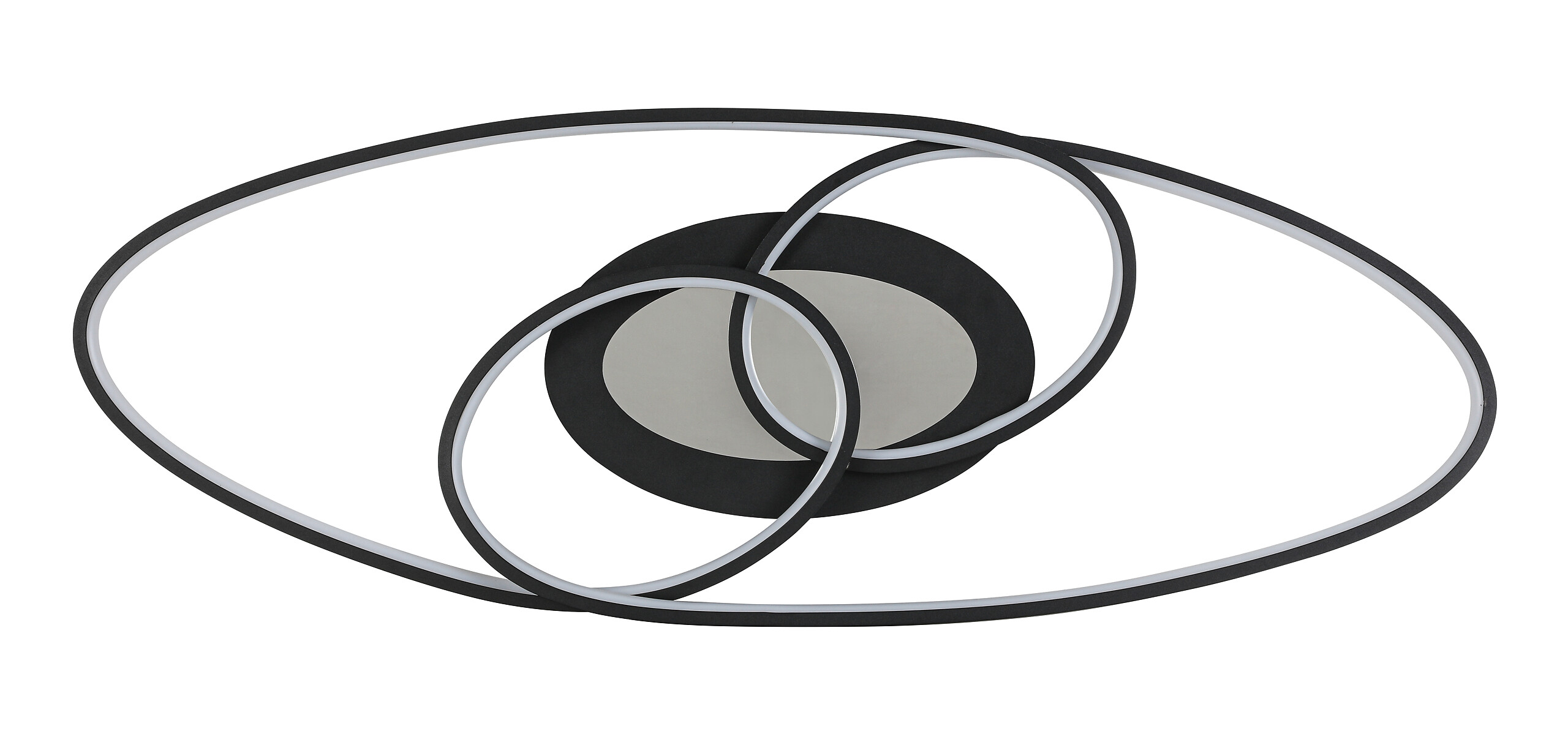 Nolo LED-Deckenleuchte Flow schwarz Metall B/H/L: ca. 30x7,5x85 cm