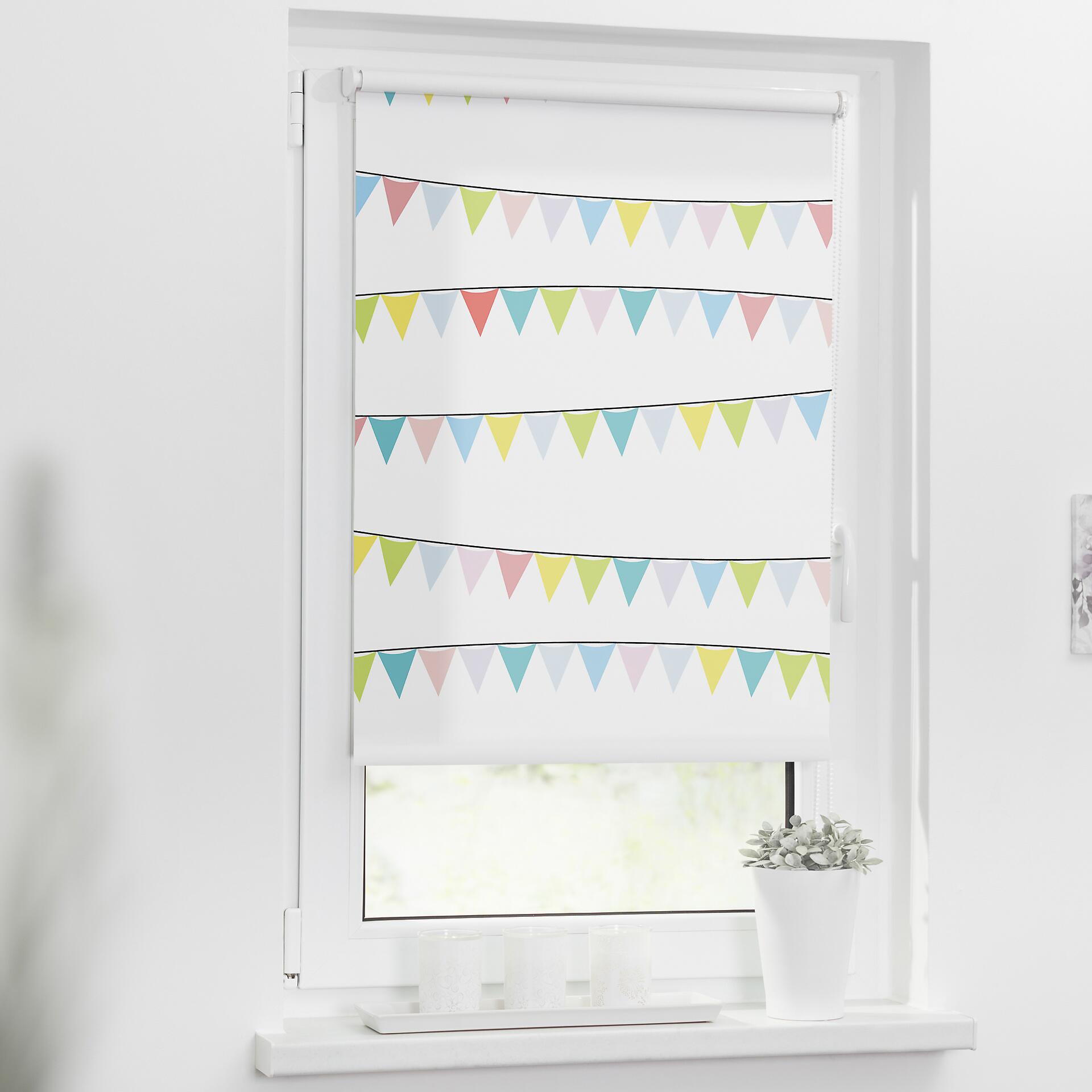 LICHTBLICK Rollo Wimpelkette bunt B/L: ca. 45x150 cm