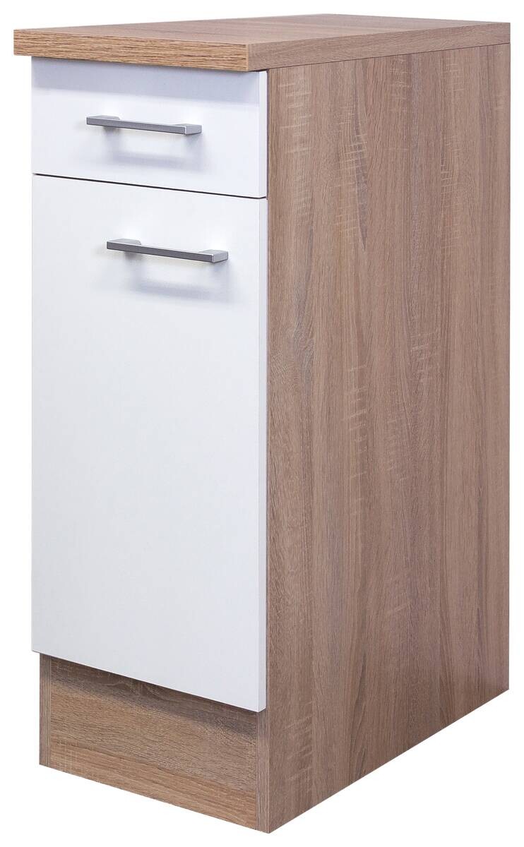 Unterschrank Samoa weiß Eiche Nachbildung B/H/T: ca. 30x85x60 cm