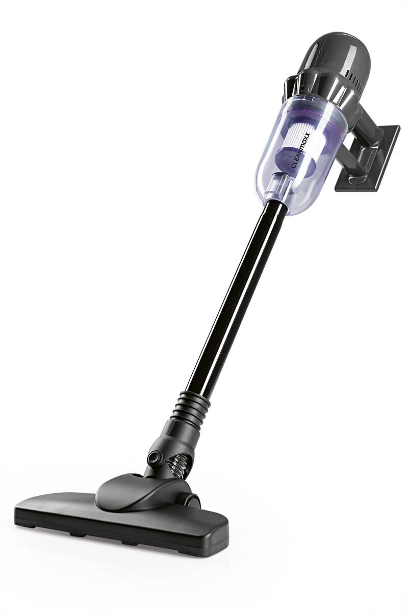 CLEANmaxx Akku-Hand-&-Bodenstaubsauger grau lila B/H/L: ca. 17,5x24,5x36 cm