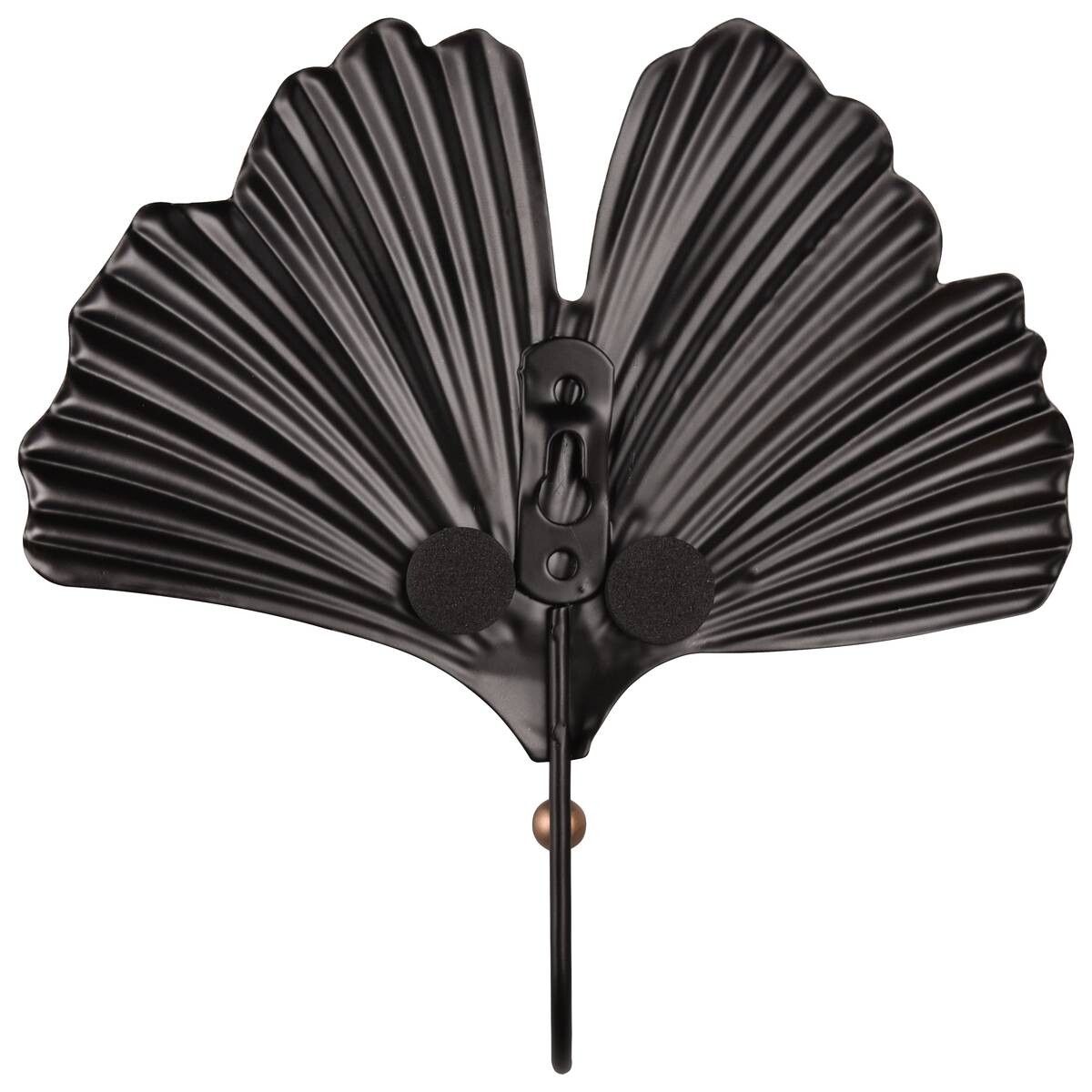 Garderobenhaken Merle schwarz gold Optik Metall B/H/T: ca. 15x15x4 cm