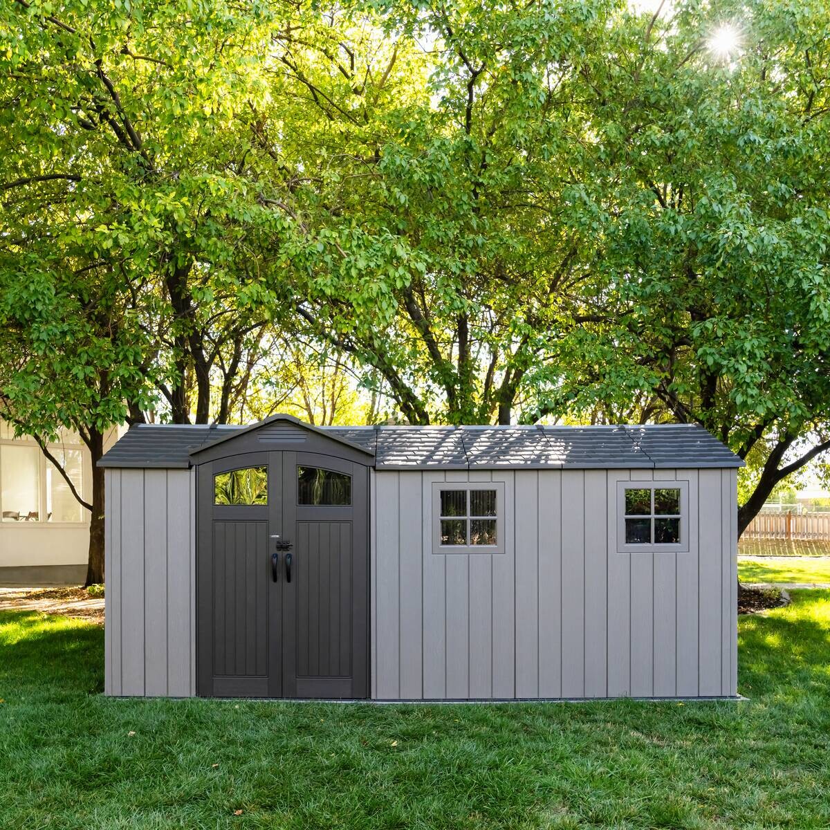 Lifetime Gerätehaus Idaho grau B/H/T: ca. 498x264,5x214 cm