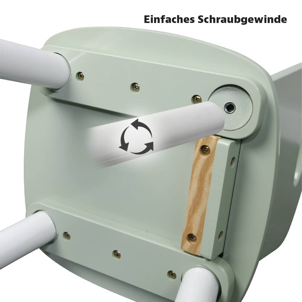 Kesper Kindertisch mit 2 Stühlen mint Spanplatte B/H/L: ca. 55x45x55 cm