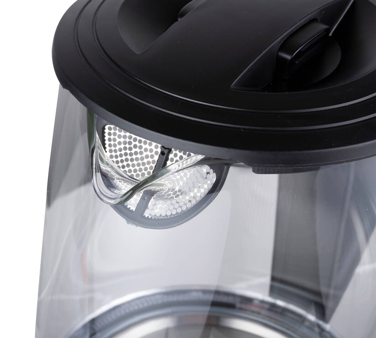 alpina Glaswasserkocher schwarz Glas Edelstahl ca. 1,7 l