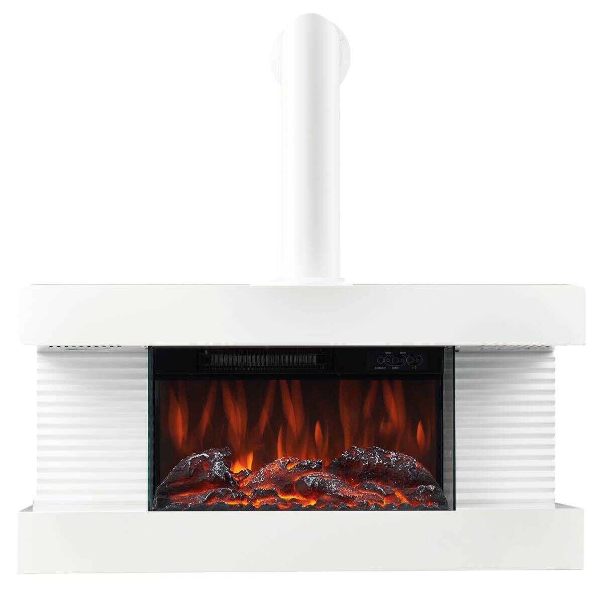 KAMINIO Elektrischer-Kamin LIZ weiß Metall B/H/T: ca. 82x84x21,7 cm ca. 2000 W