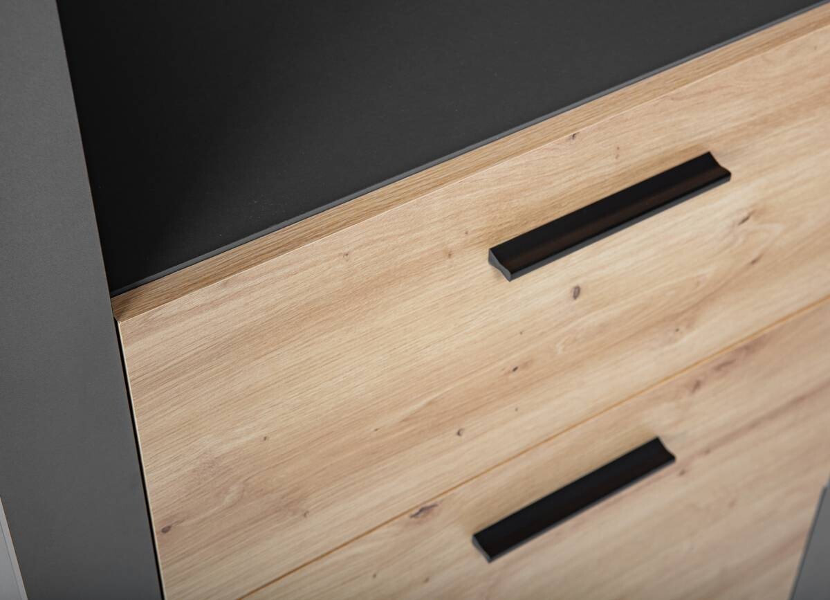 Regal Cobeto Eiche Artisan Nachbildung B/H/T: ca. 68,6x190x41,6 cm