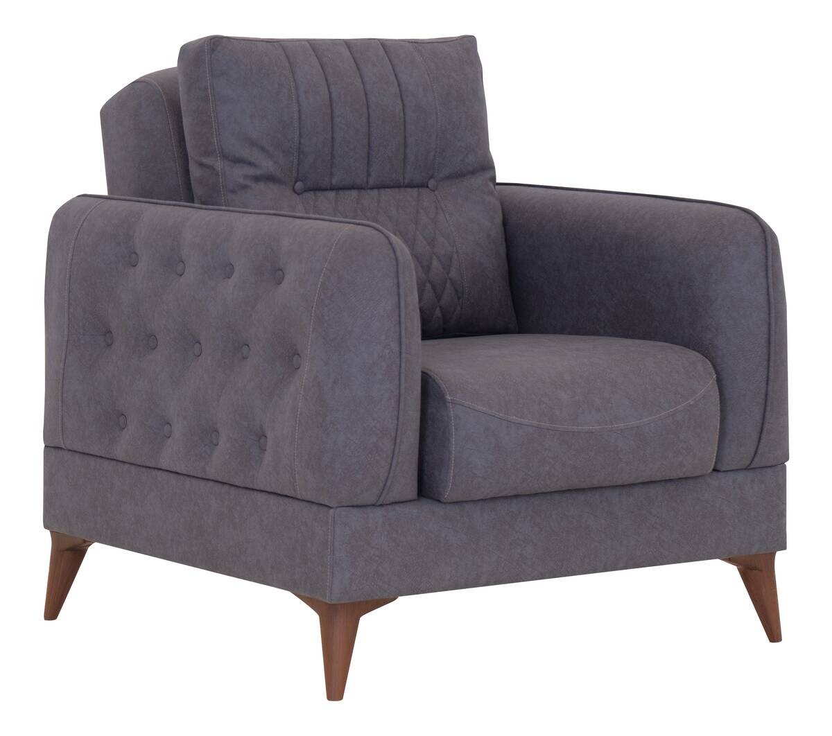 Sofa 3-2-1 Mislina blaugrau Microfaser