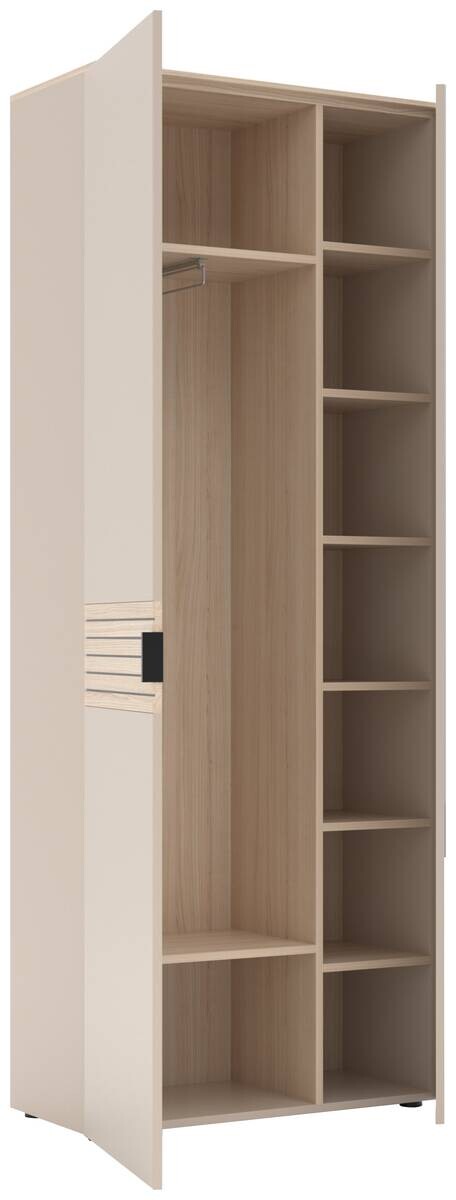 Garderobenschrank Ina Kaschmirgrau Eiche Natura Nachbildung B/H/T: ca. 78x202x38 cm