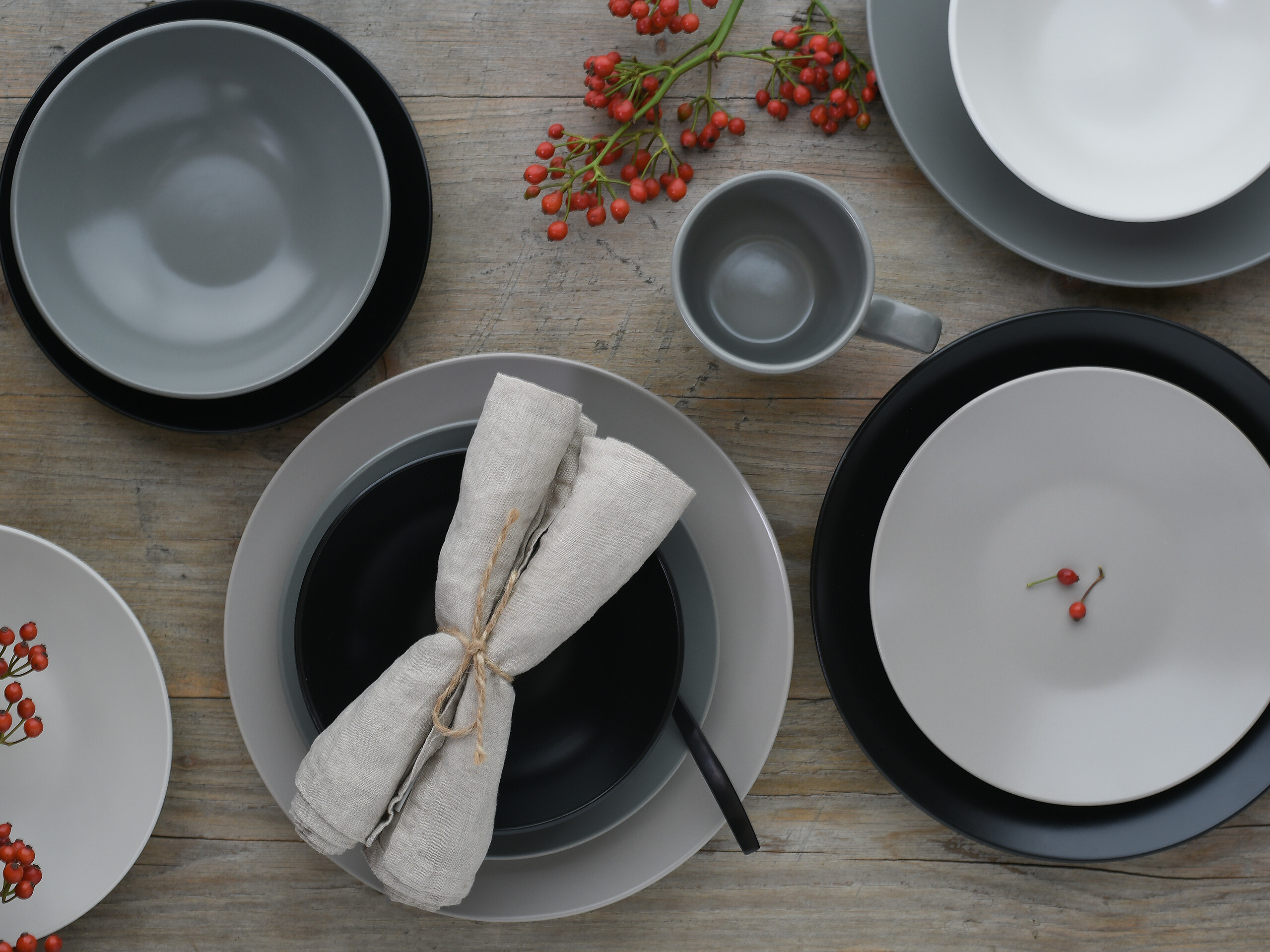 CreaTable Kombiservice Manhattan multicolor Steinzeug 16 tlg.