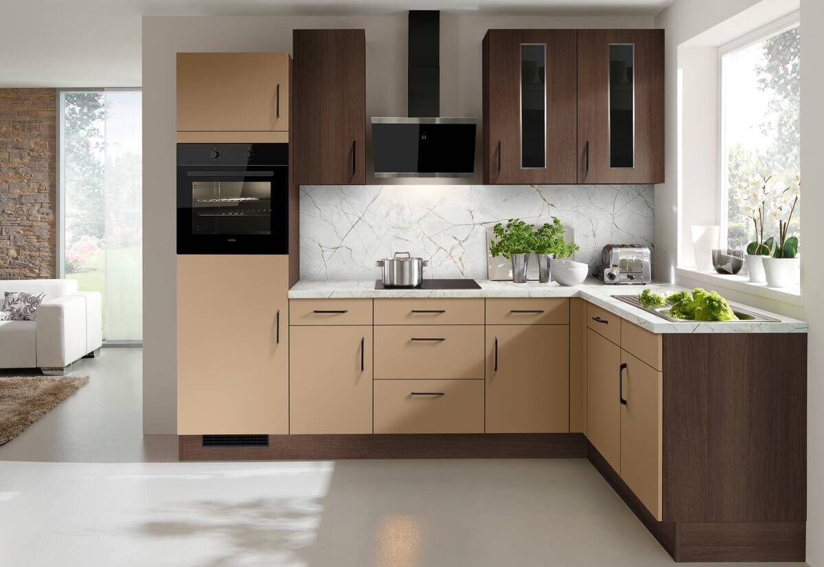 Impuls Winkelküche IP 3150 Caramel B/T: ca. 275x175 cm