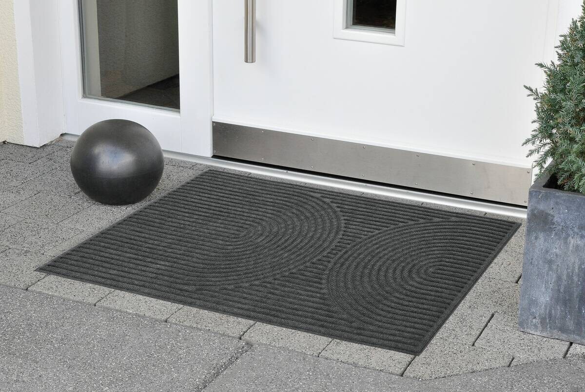 Fußmatte Curves anthrazit B/L: ca. 50x80 cm