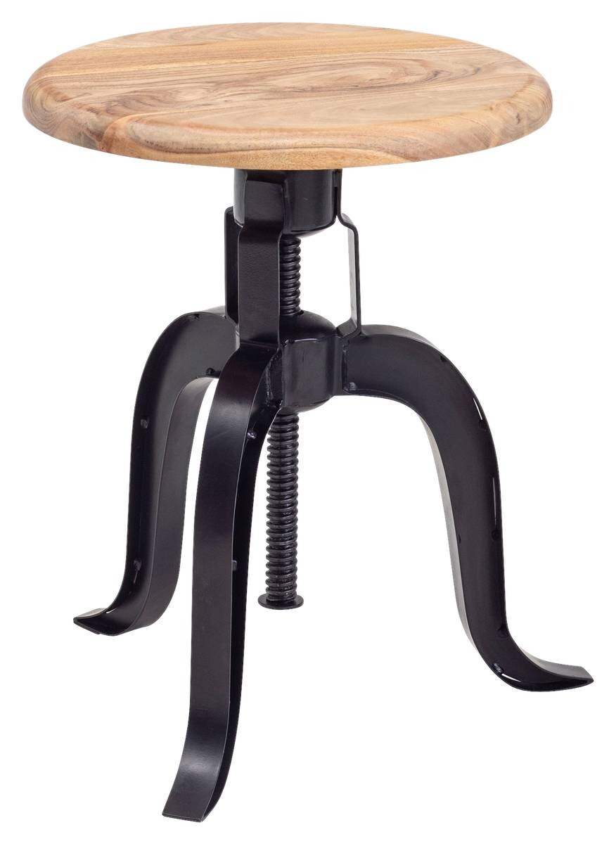 Hocker schwarz Holz B/H/T: ca. 39x48x39 cm