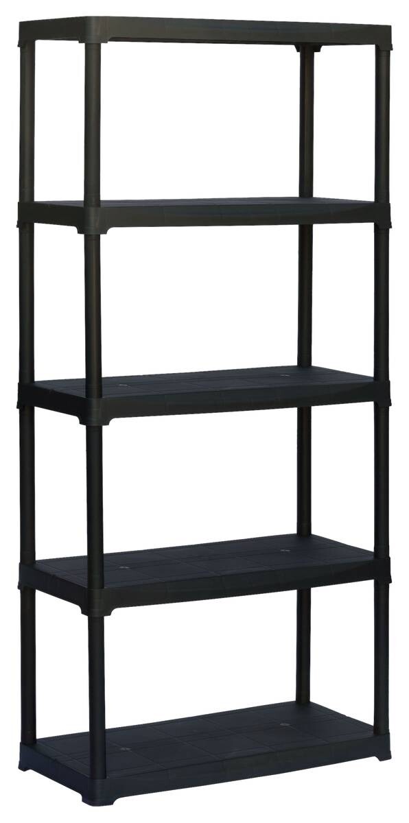 ArtPlast Kunststoffregal schwarz Kunststoff B/H/T: ca. 90x176x40 cm