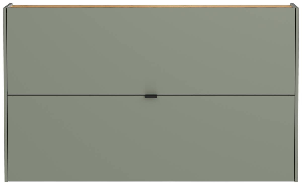 Schuhschrank 1392-629 Eiche Navarra Nachbildung grün B/H/T: ca. 140x85x19 cm