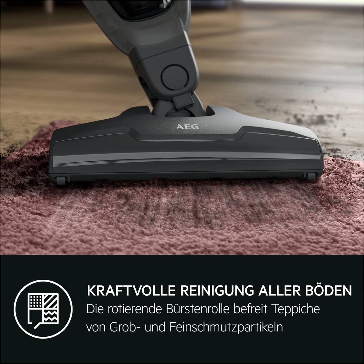 AEG Handstaubsauger AS52CB18DG schwarz Metall Kunststoff B/H/L: ca. 25,5x110,5x15 cm