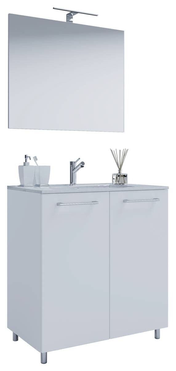 Waschplatz 3tlg-Gilos weiß B/H/T: ca. 60x86x46 cm