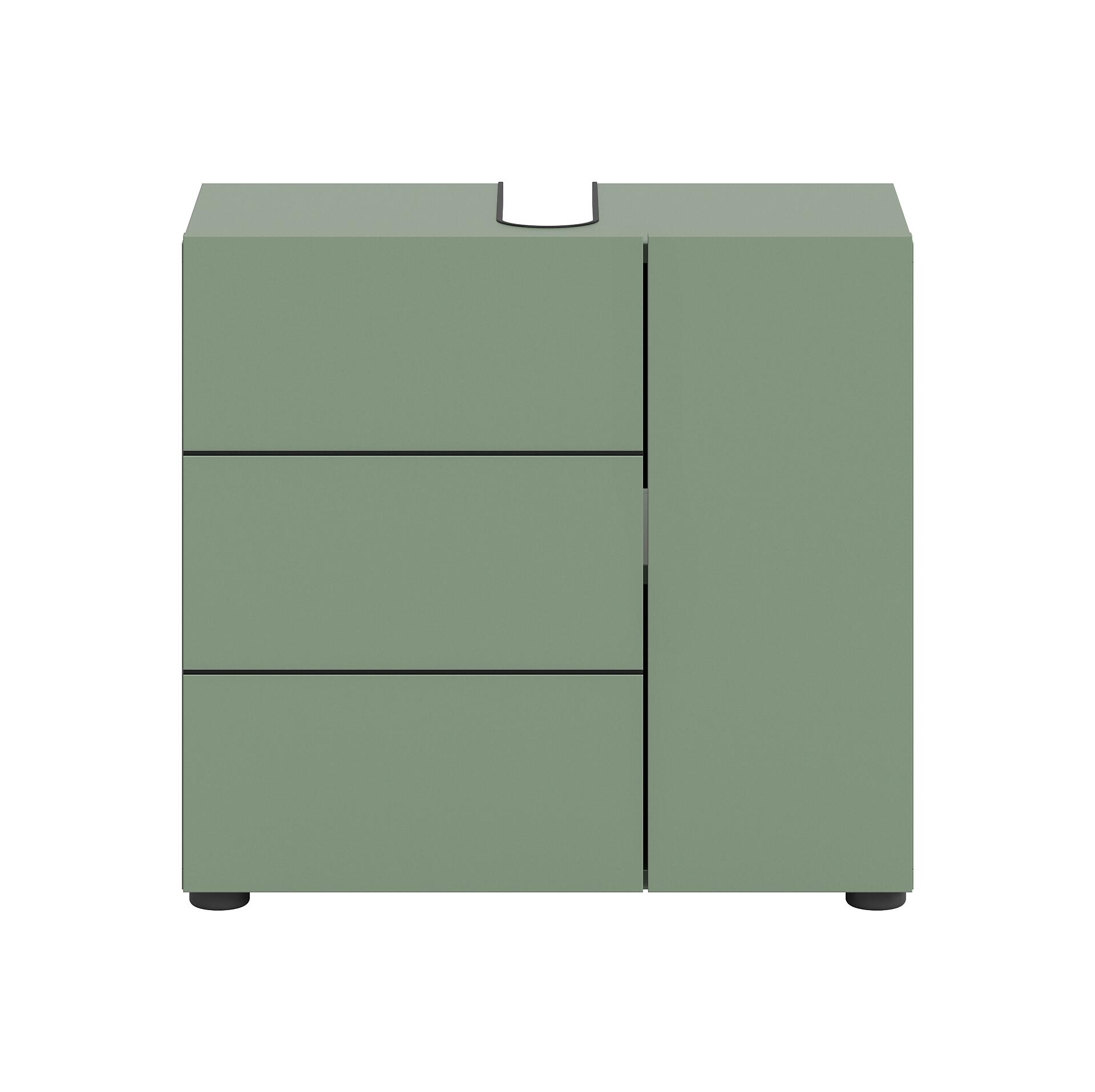 Waschbeckenunterschrank VIRA grün schwarz B/H/T: ca. 60x57x34 cm