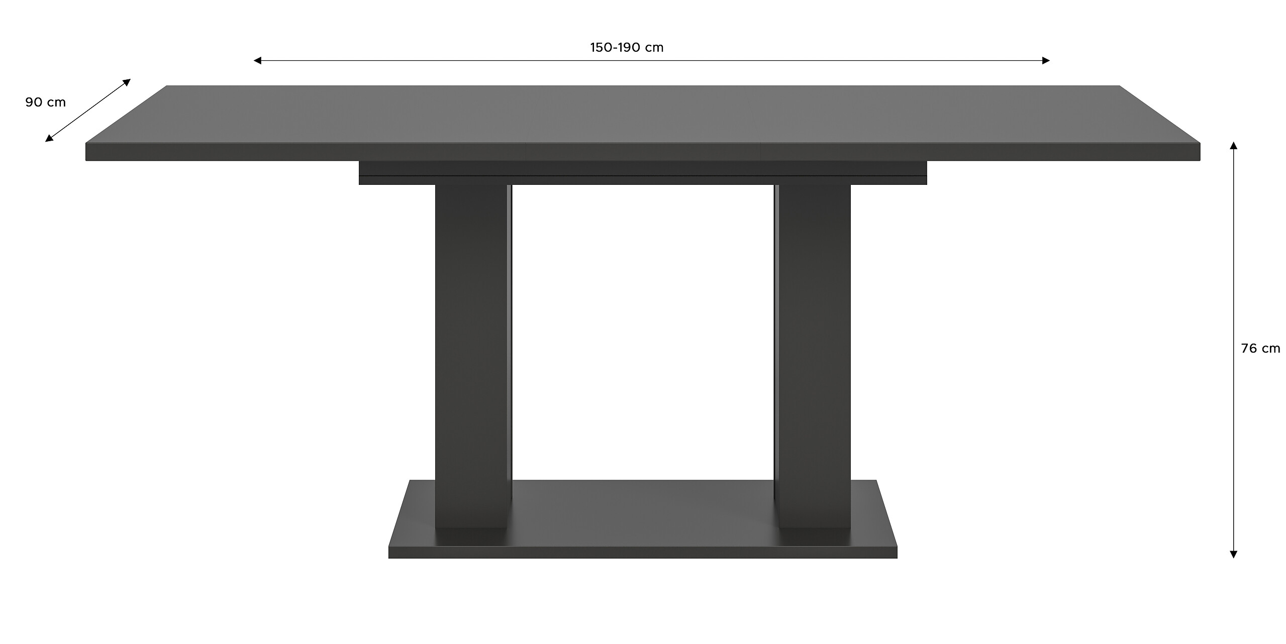 Esstisch MOTION grau B/H/T: ca. 150x76x90 cm