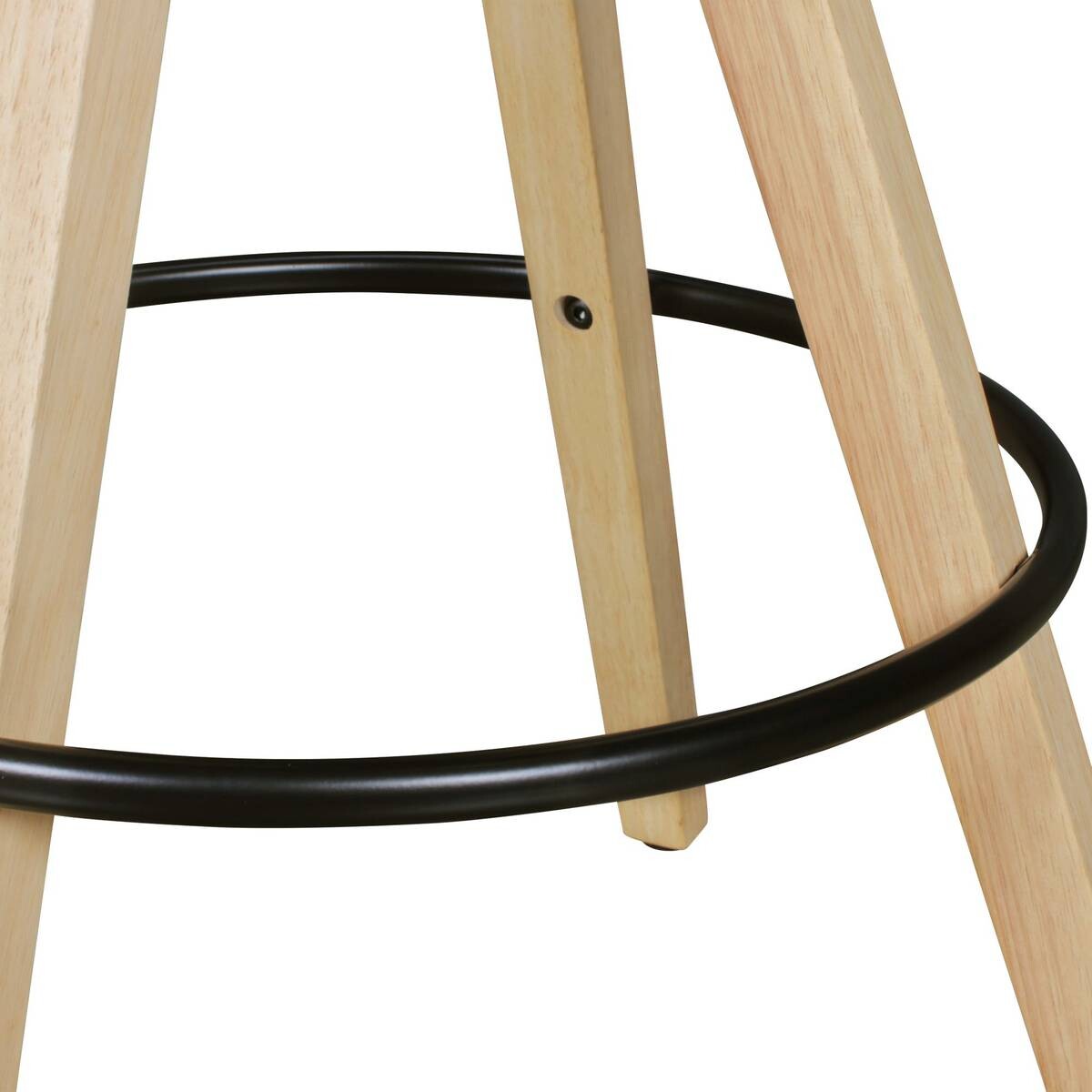 Barhocker 2er-Set schwarz Kunstleder B/H/T: ca. 44x113x39 cm