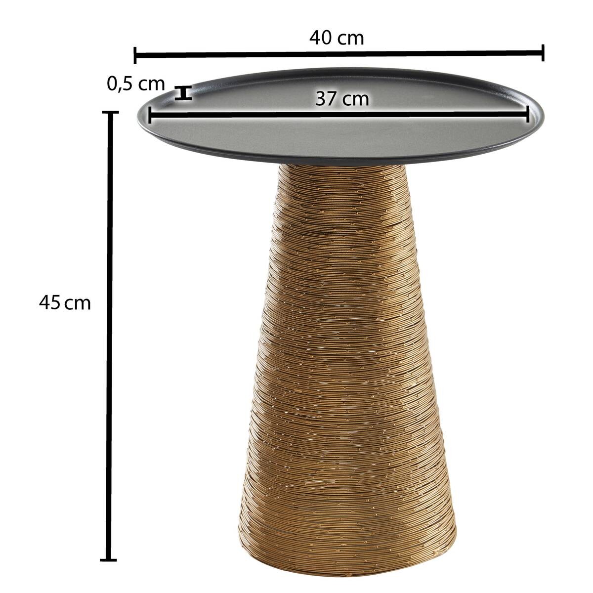 Beistelltisch gold B/H/T: ca. 40x45x40 cm