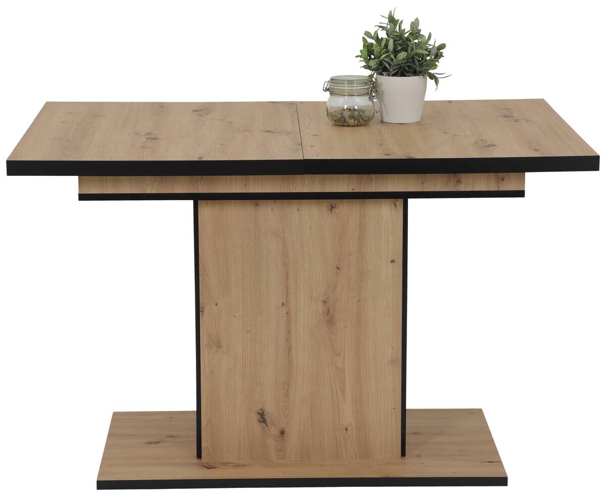 Essgruppe Luise I Eiche anthrazit Microfaser B/H/T: ca. 160x76x80 cm