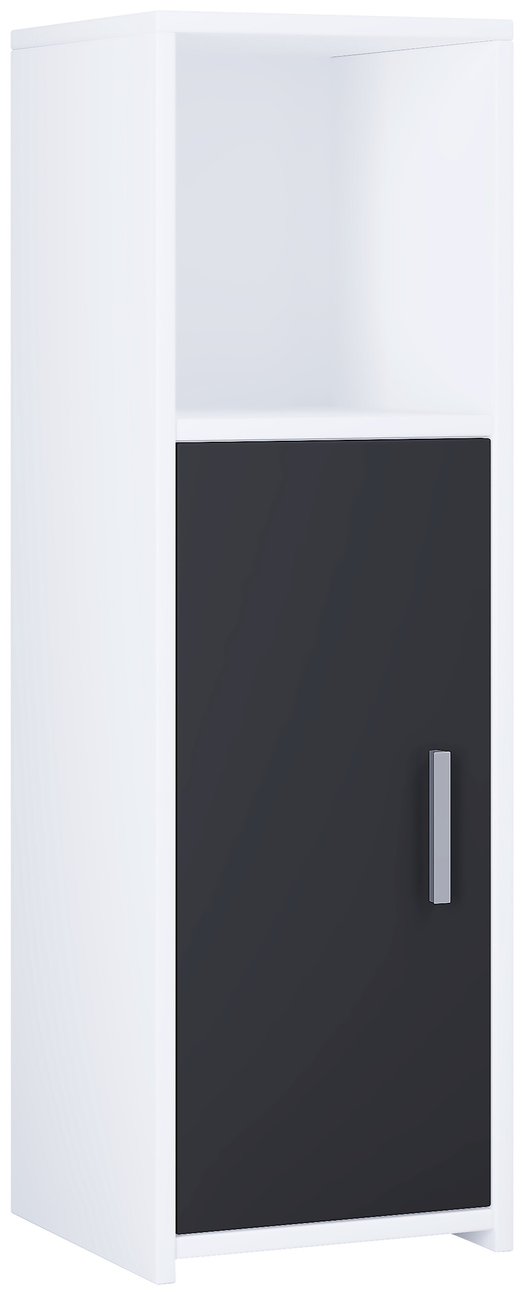 Midischrank Zalo weiß schwarz B/H/T: ca. 30x95x30 cm