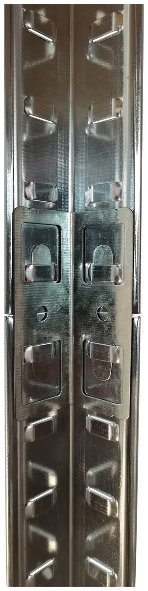 Schwerlaststeckregal 2er-Set verzinkt B/H/T: ca. 200x200x60 cm