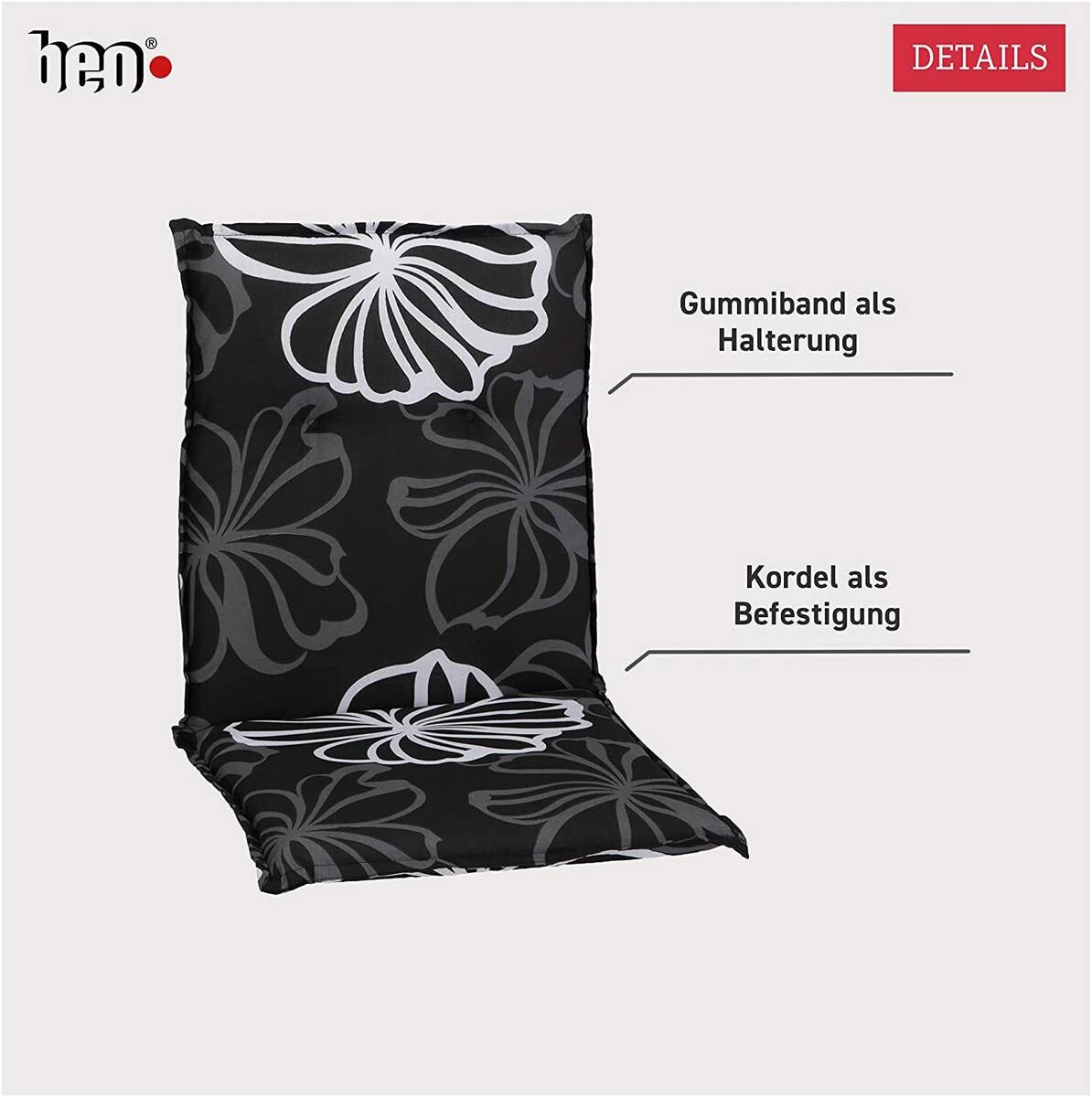 Beo Saumauflage für Niedriglehner schwarz Polyester-Mischgewebe B/H/L: ca. 50x6x101 cm 2er Set