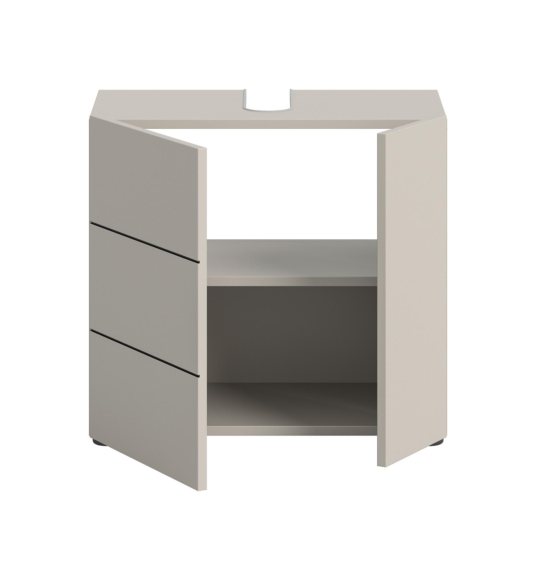 Waschbeckenunterschrank VIRA Cashmere schwarz B/H/T: ca. 60x57x34 cm