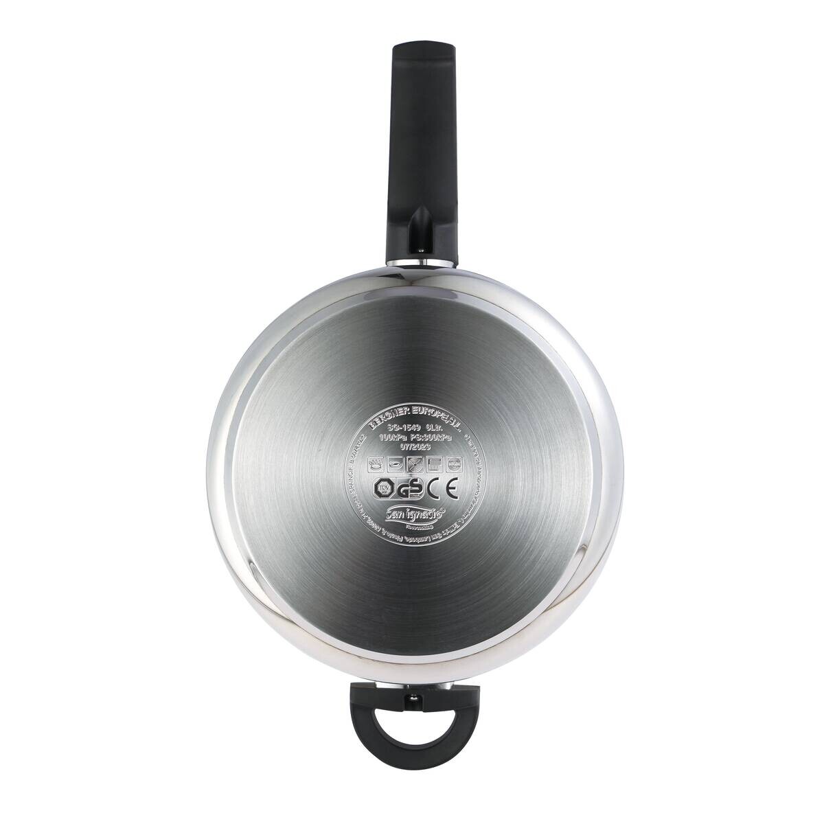 SAN IGNACIO Schnellkochtopf CRETA schwarz Edelstahl B/H/L: ca. 27x32,5x42 cm