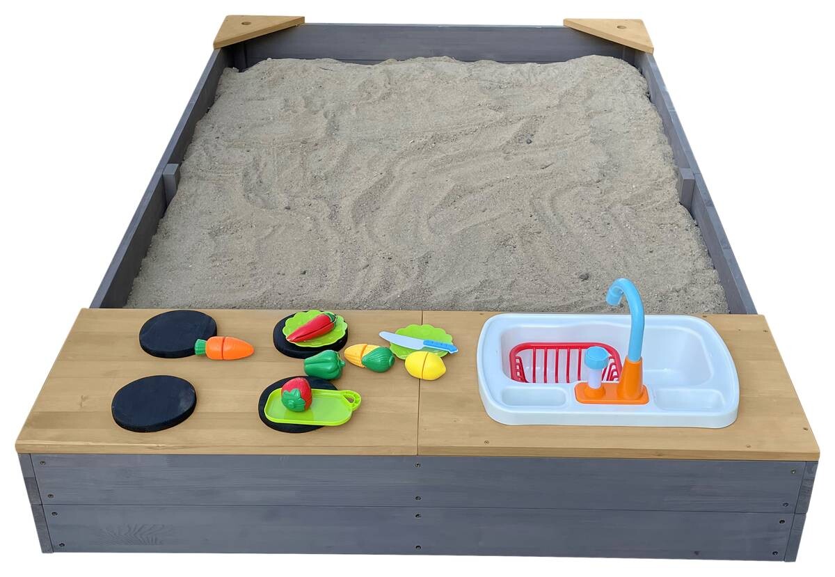 AXI Sandkasten Kelly grau B/H/L: ca. 115x22x180 cm