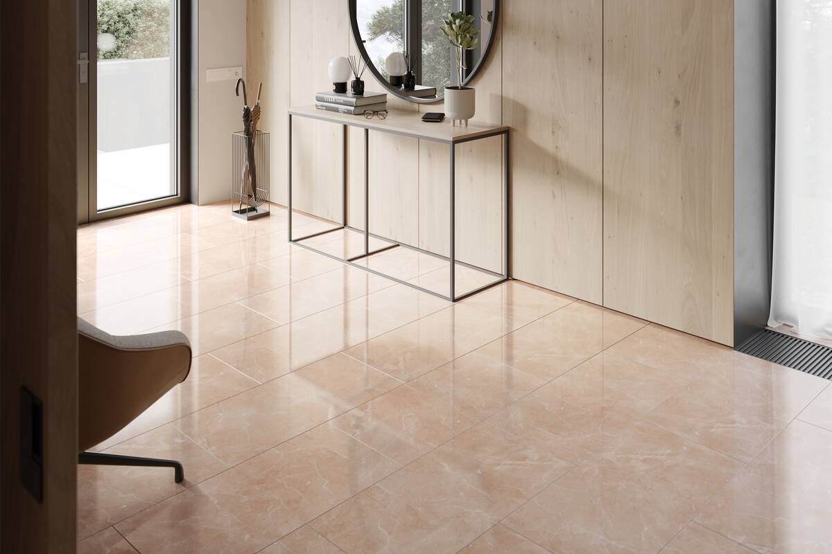 Click-Vinylboden Botticino Hochglanz 1,92 m² im Pak. B/L: ca. 80x40 cm pro Paket