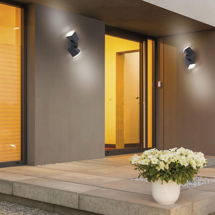 Außenleuchte  RYAN 9722-13 anthrazit B/H/L: ca. 14x22x11,1 cm