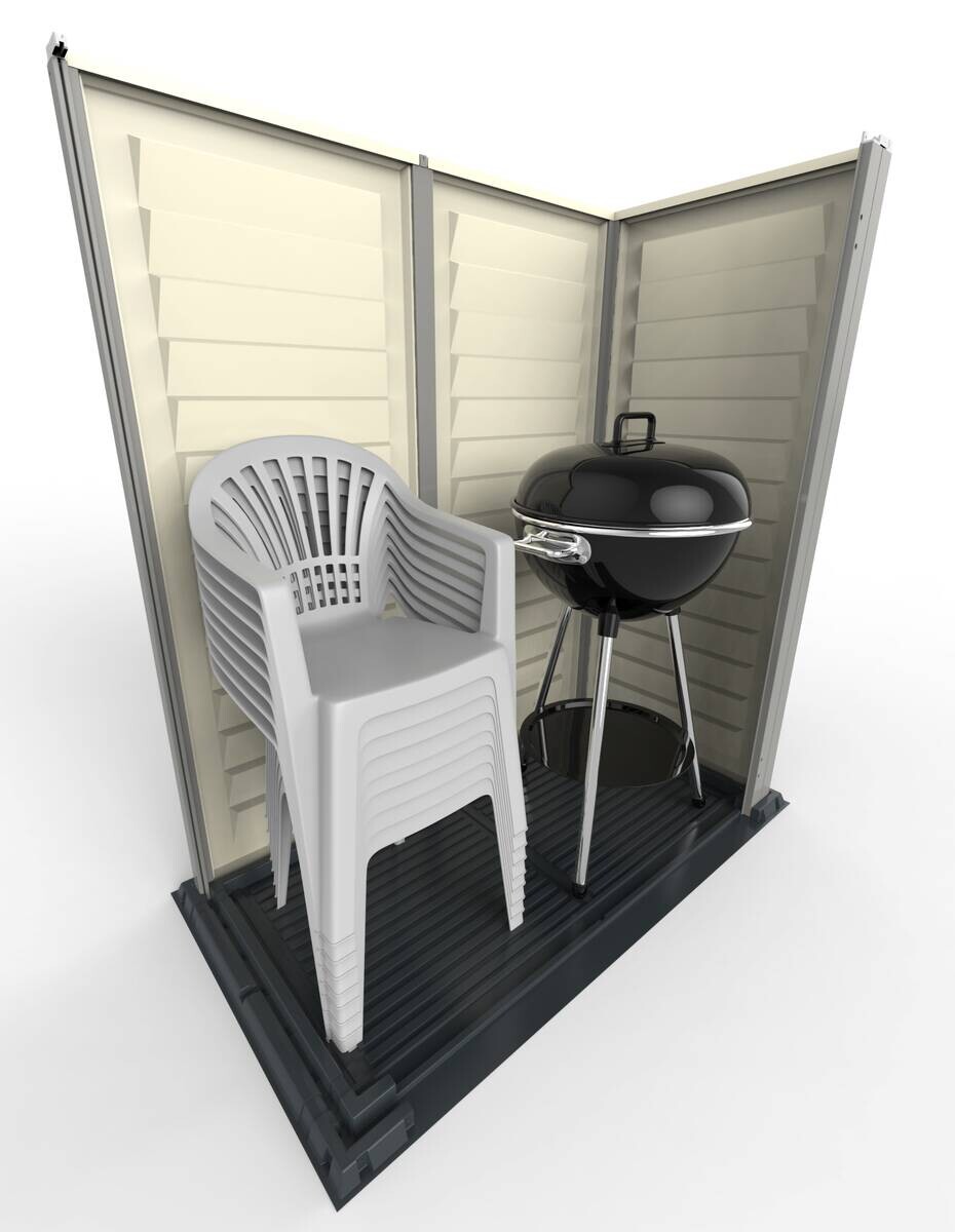 VCM Gerätehaus grau B/H/L: ca. 171x202x92 cm