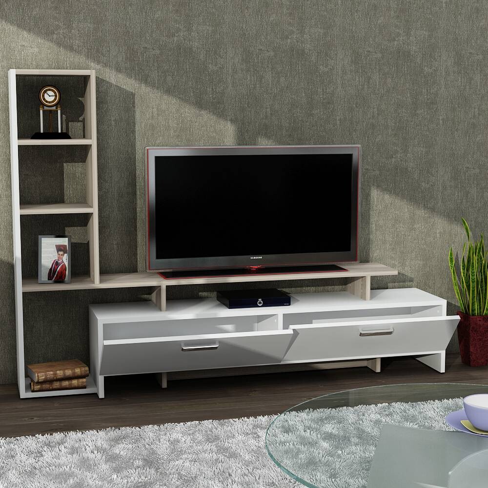 Wohnwand Simal weiß Cordoba B/H/T: ca. 168,2x120x29 cm