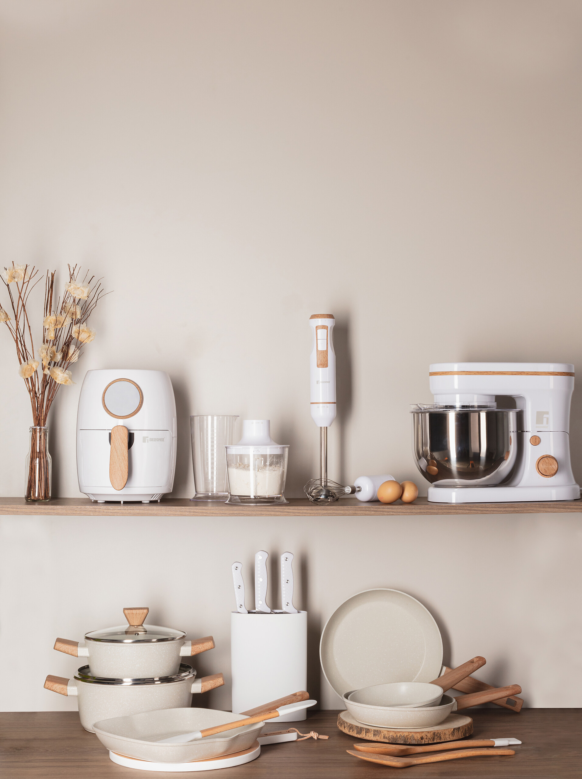 BERGNER Besteckset NATURALLY silber Kunststoff 24 tlg.