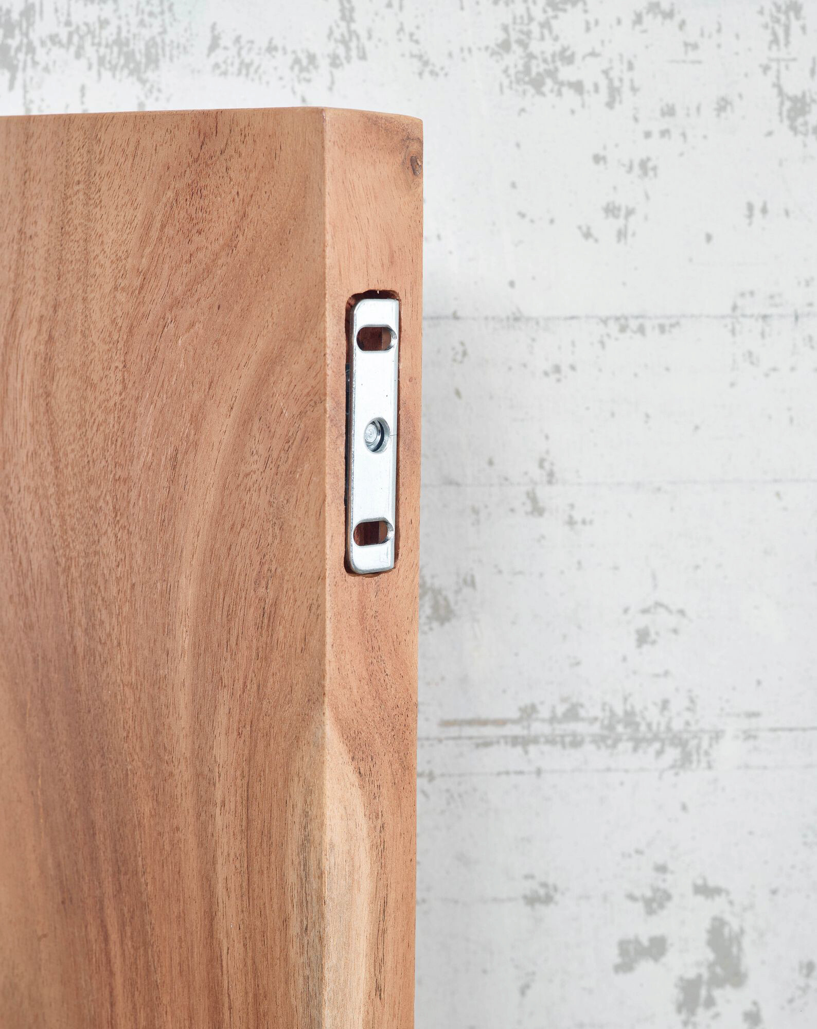 Wandregal braun Holz B/H/T: ca. 100x4x26 cm