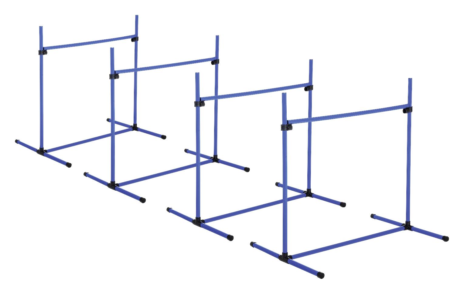 PawHut Agility Hürdenset blau Kunststoff B/H/L: ca. 65x95x95 cm