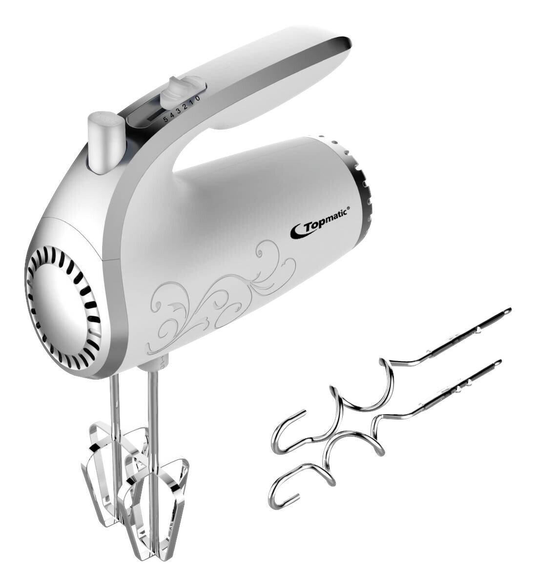 Topmatic Handmixer HM-300.2 silber Kunststoff