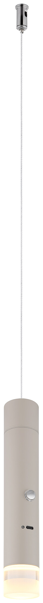 GLOBO LED-Hängeleuchte klar sand Metall Acryl H/D: ca. 120x3,8 cm 1.0 Brennstellen