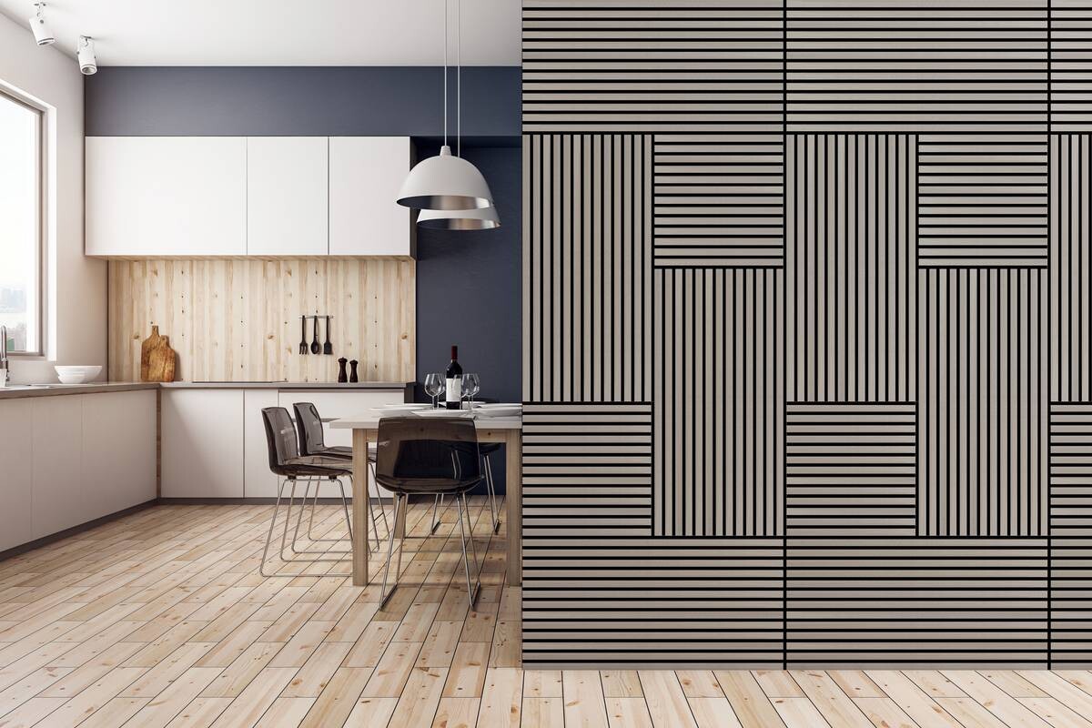 Wand- und Akustikpaneel grau L/B/H: ca. 104x52x1 cm pro Stück