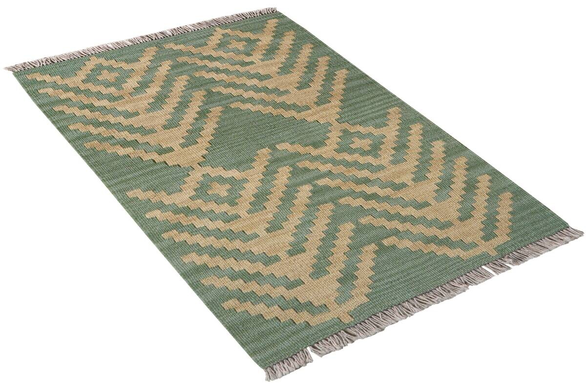 PersaTepp Teppich Kelim Gashgai grün B/H/L: ca. 61x1x88 cm