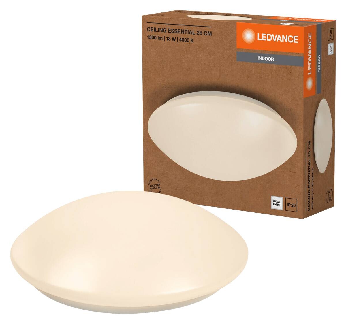 LEDVANCE Deckenleuchte Essential weiß Kunststoff